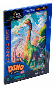 Unidragon dřevěné puzzle Dinosaurus - Diplodocus