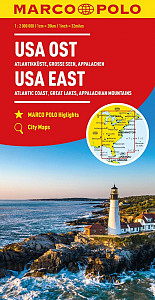 USA východ 1:2 000 000 -  Pobřeží Atlantiku, Velká jezera, Pobřeží Atlantiku, Velká jezera / mapa