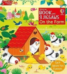 Usborne Book and 3 Jigsaws: On the Farm