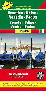 Venetien-Udine-Venedig-Padua/Benátsko,Udine,Benátky,Padova 1:150T/automapa
