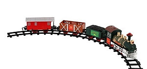 Vlak + 3 vagóny s kolejemi