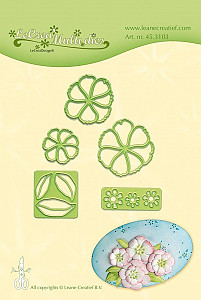 Vyřezávací a embosovací kovové šablony - Květ 9 ks