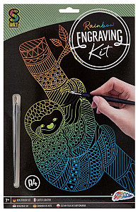 Vyškrabávací sada A4 - Lenochod