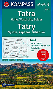 Vysoké, Západní a Belianské Tatry 1:50 000 / turistická mapa KOMPASS 2100