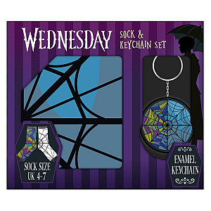 Wednesday dárkový set klíčenka a ponožky