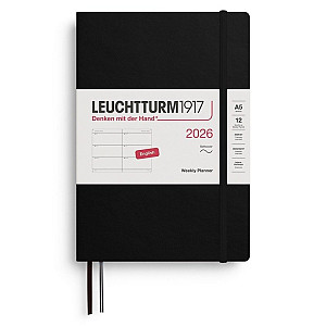 Weekly Planner 2026 Medium (A5) Black