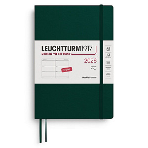 Weekly Planner 2026 Medium (A5) Forest Green