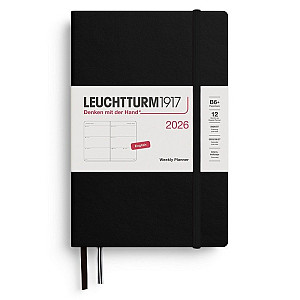 Weekly Planner 2026 Paperback (B6+) Black