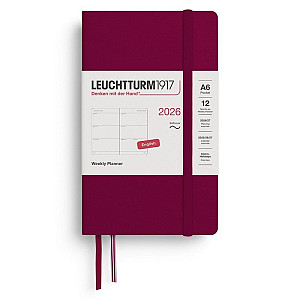 Weekly Planner 2026 Pocket (A6) Port Red