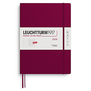 Weekly Planner & Notebook 2026 Master (A4+) Port Red
