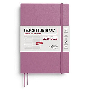 Weekly Planner & Notebook 2026 Medium (A5) 18 Months Dusty Rose