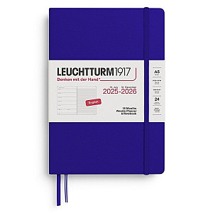 Weekly Planner & Notebook 2026 Medium (A5) 18 Months Ink