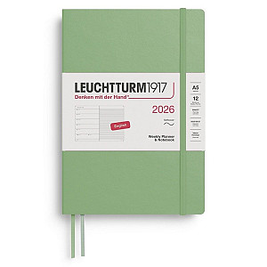 Weekly Planner & Notebook 2026 Medium (A5) Sage