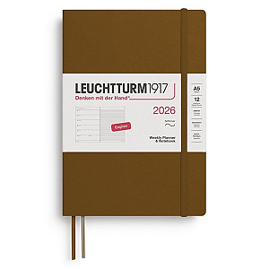 Weekly Planner & Notebook 2026 Medium (A5) Spice Brown