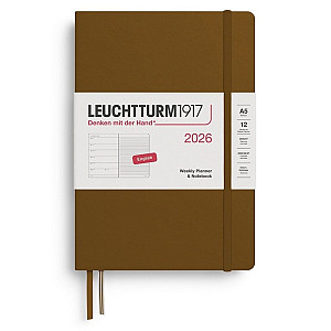 Weekly Planner & Notebook 2026 Medium (A5) Spice Brown