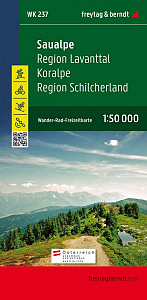 WK 237 Saualpe, Region Lavanttal, Koralpe, Region Schilcherland, Wanderkarte 1:50.000/mapa