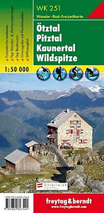 WK 251 Ötztal, Pitztal, Kaunertal, Wildspitze 1:50 000 / turistická mapa