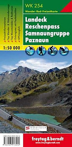 WK 254 Landeck, Reschenpass, Samnaungruppe, Paznaun 1:50.000/mapa