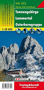 WK 392 Tennengebirge-Lammertal-Osterhorngruppe 1:50 000/mapa