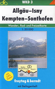 WKD  3 Allgäu,Isny,Kempten,Sont 1:50 000/mapa