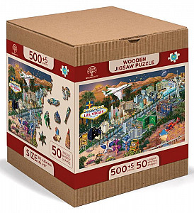 Wooden City Puzzle Las Vegas 505 dílků, dřevěné