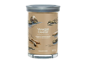 YANKEE CANDLE Amber & Sandalwood svíčka 567g / 5 knotů (Signature tumbler velký )