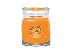 YANKEE CANDLE Farm Fresh Peach svíčka 368g / 2 knoty (Signature střední)