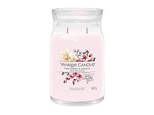 YANKEE CANDLE Pink Cherry & Vanilla svíčka 567g / 5 knotů (Signature velký)