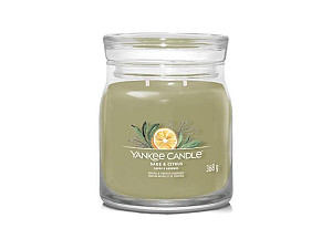 YANKEE CANDLE Sage & Citrus svíčka 368g / 2 knoty (Signature střední)