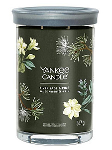 YANKEE CANDLE Silver Sage & Pine svíčka 567g / 2 knoty (Signature velký)