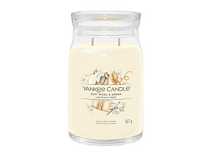 YANKEE CANDLE Soft Wool & Amber svíčka 567g / 2 knoty (Signature velký)