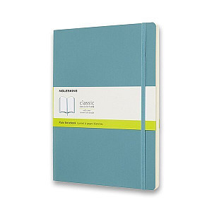 Zápisník Moleskine - měkké desky, XL, čistý - tyrkysový