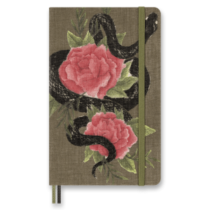 Zápisník Moleskine Snake Roses - L, linkovaný, sběratelská edice