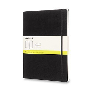 Zápisník Moleskine - tvrdé desky, XL, čistý - černý