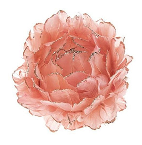 Závěsná květina z peří - růžová