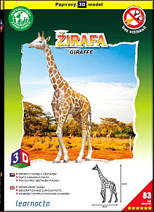 Žirafa – Papírový 3D model/83 dílků