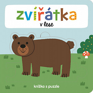 Zvířátka v lese - knížka s puzzle