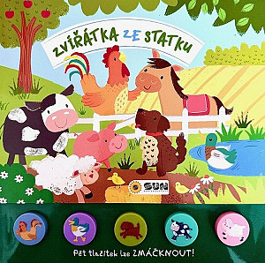 Zvířátka ze statku - Zvuková knížka s 5 měkkými tlačítky