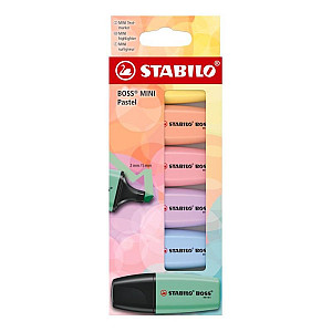 Zvýrazňovač STABILO BOSS MINI Pastel - sada 6 ks