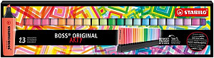 Zvýrazňovač STABILO BOSS ORIGINAL ARTY line - sada 23 barev