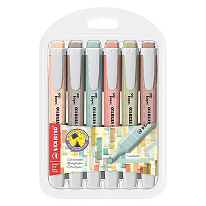 Zvýrazňovač STABILO swing cool NatureCOLORS - sada 6 ks