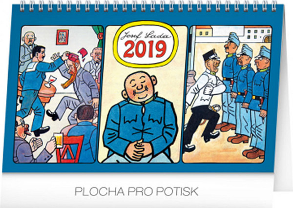 Kalendář stolní 2019  - Josef Lada – Švejk, 23,1 x 14,5 cm