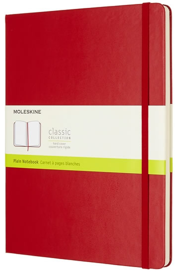 Moleskine Zápisník červený XL, čistý, tvrdý