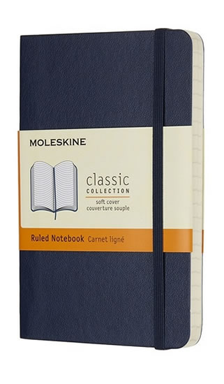 Moleskine Zápisník modrý S, linkovaný, měkký