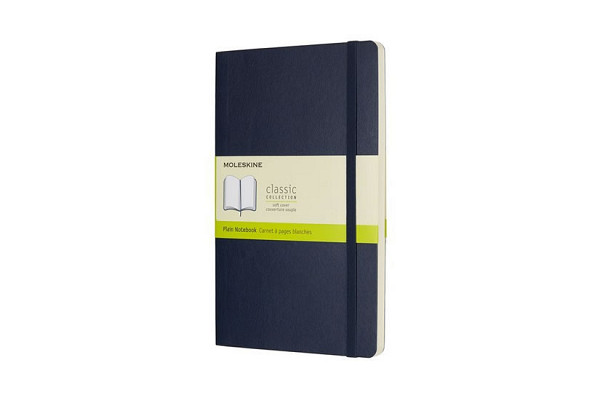 Moleskine Zápisník modrý L, čistý, měkký
