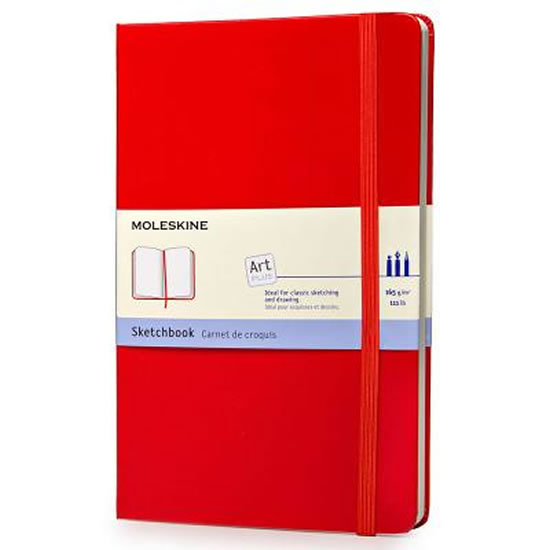 Moleskine: Skicář tvrdý červený L