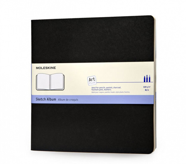 Moleskine Skicář černý čtvercový, měkký