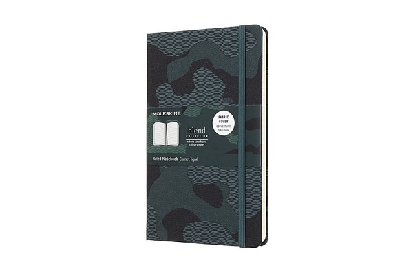 Moleskine: Blend zápisník linkovaný Camouflage zelený L