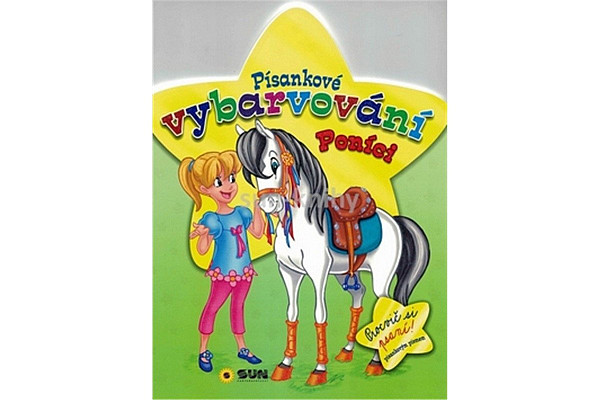 Písankové vybarvování - Poníci - zelené