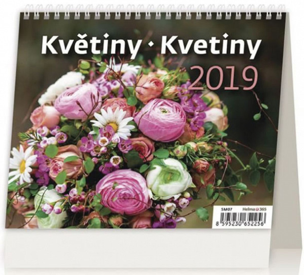 Kalendář stolní 2019 - Minimax Květiny/Kvetiny